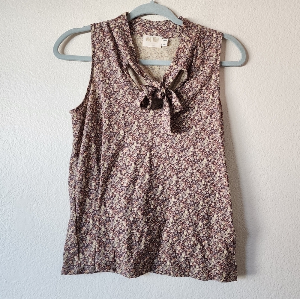 Nation LTD Mini Floral Sleeveless Top S